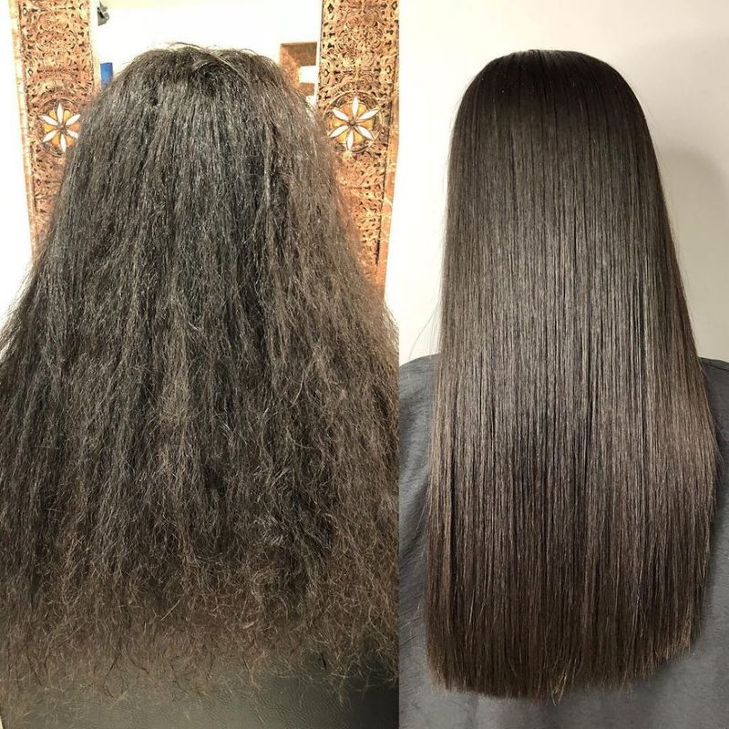 Before and after hair smoothening sale